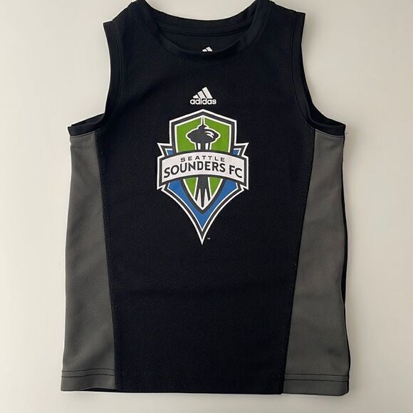 Adidas Seattle Sounders FC soccer tank top.  Size Boys Small. Size Boys 4. - Picture 1 of 4